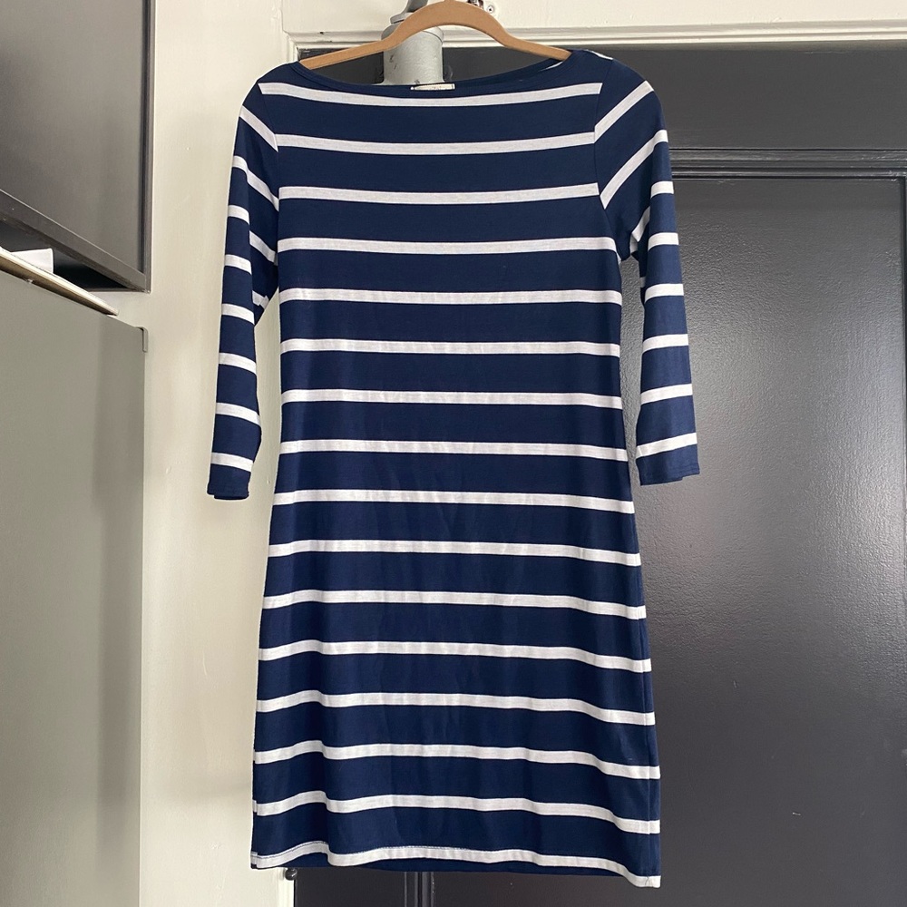 Blue and White Striped Mini Dress by Maitai